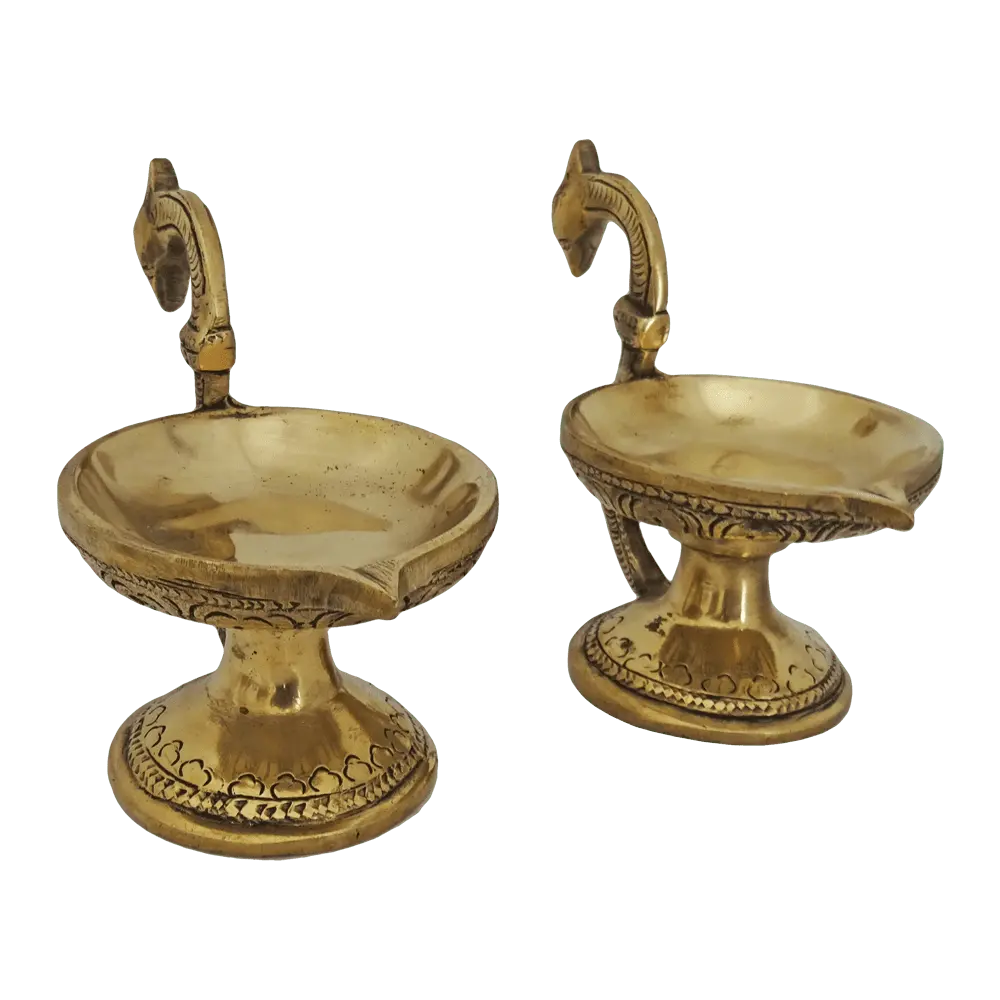 Brass-Diya-Set-Home-Decors-Gifts-Idols-Coimbatore-India-Buy-Online-0526 Brass Diya Set 4.5 Inches - Image 1