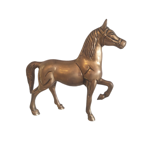 Brass-Vastu-Raising-Horse-Statue-Home-Decor-Vastu-Ptoduct-Gift-Buy-Online-India Brass Vastu Raising Horse Statue (Small) 8.8 Inches - Image 1