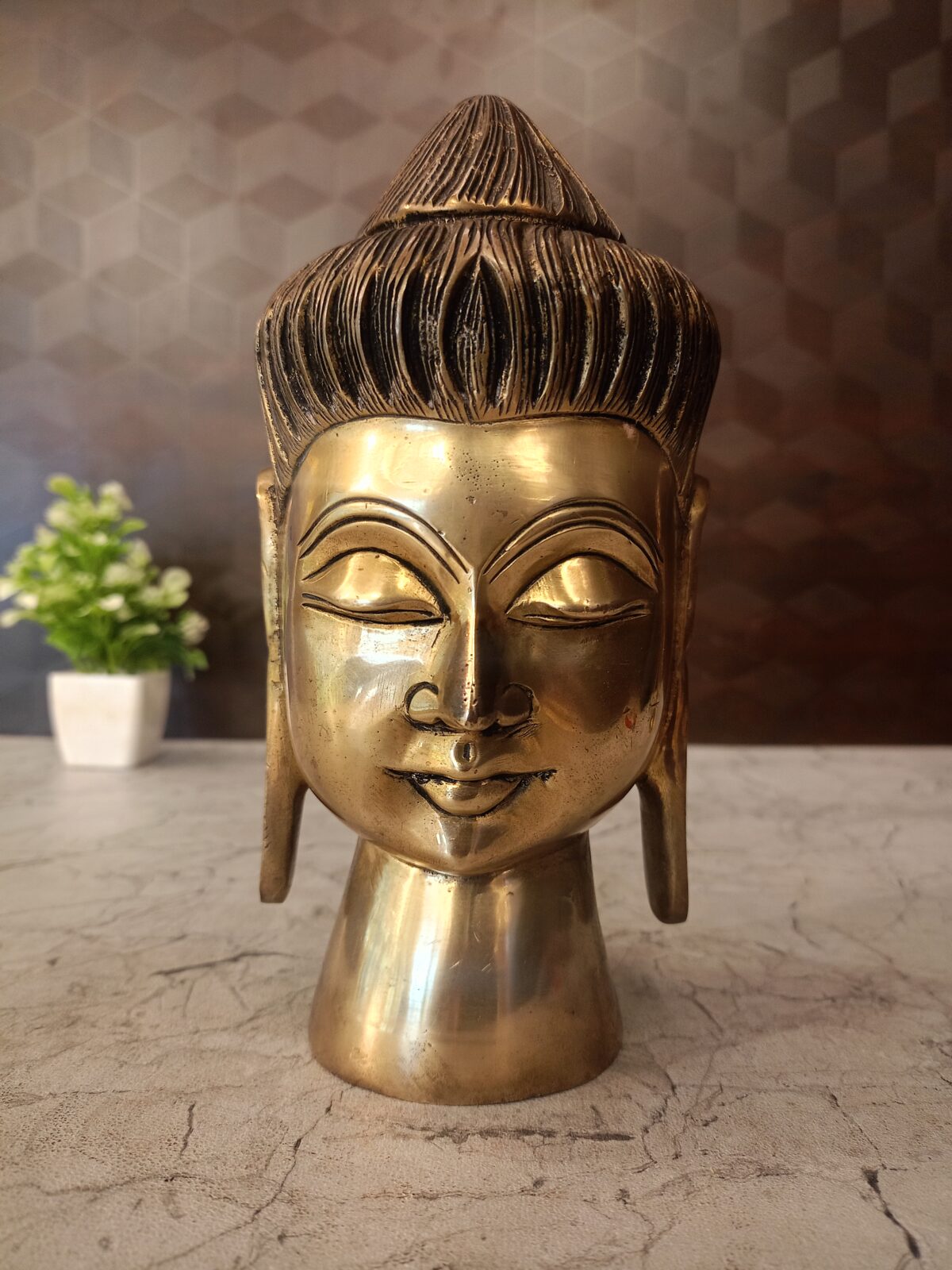 brass buddha head pooja vgocart coimbatore india scaled