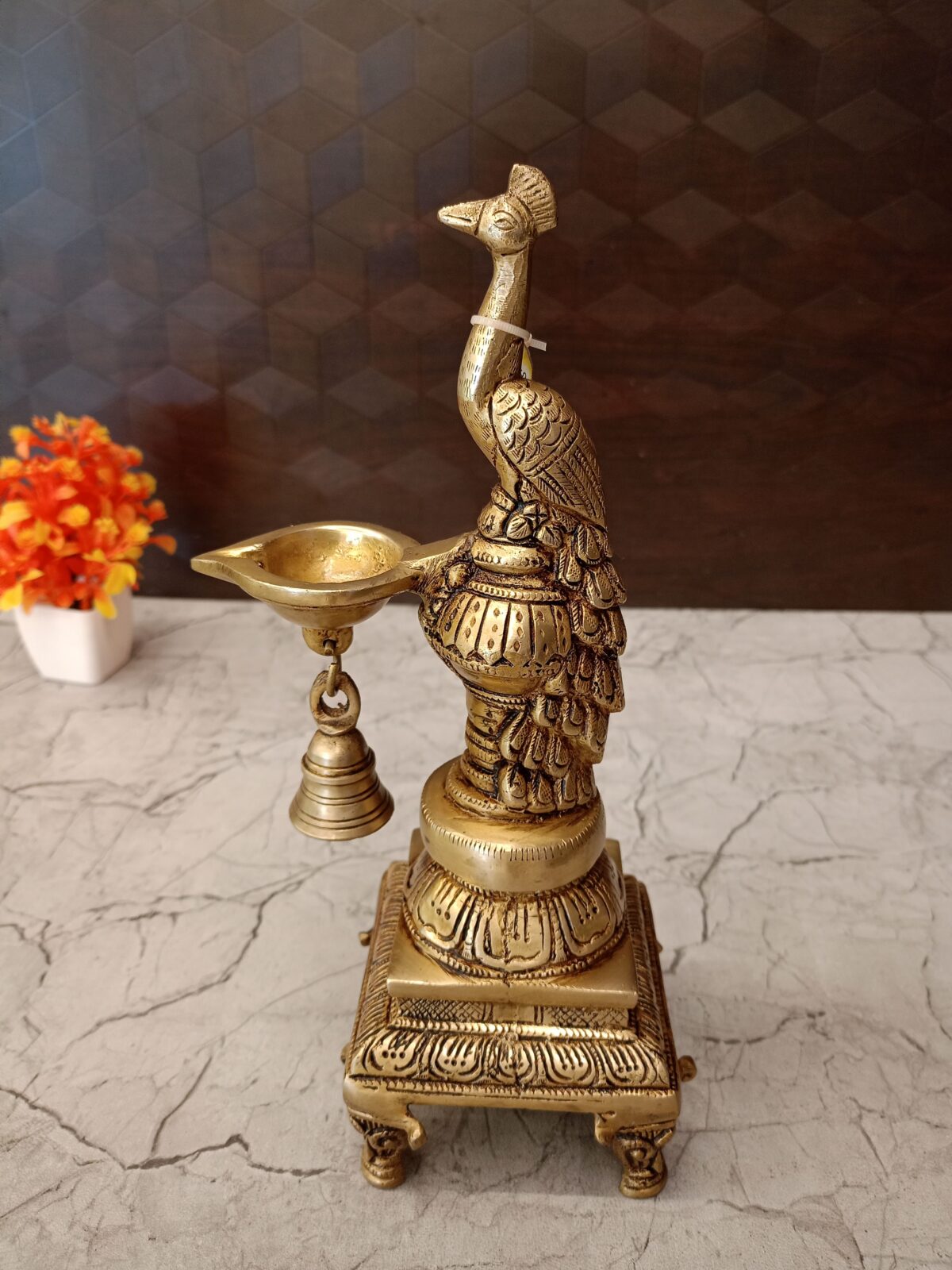 brass peacock diya home decor pooja vgocart coimbatore india1 scaled