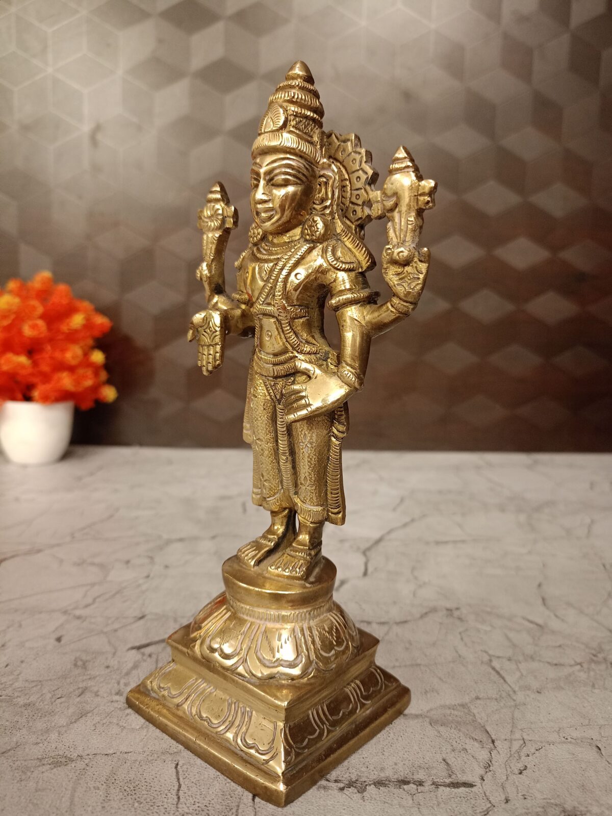 brass vishnu idol pooja vgocart coimbatore india1 scaled