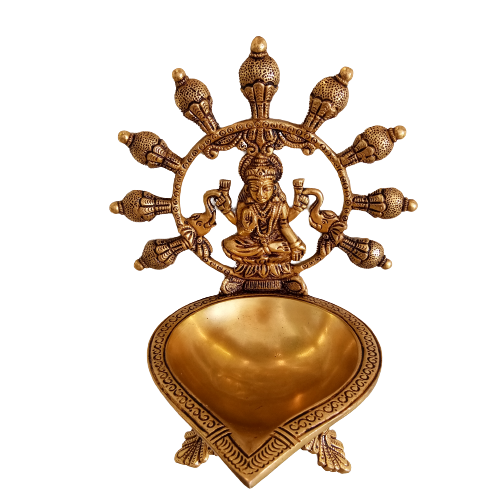brass-gajalakshmi-diya-pooja-items-buy-online-india-home-decors Brass Gaja Lakshmi Diya-8.5" - Image 1