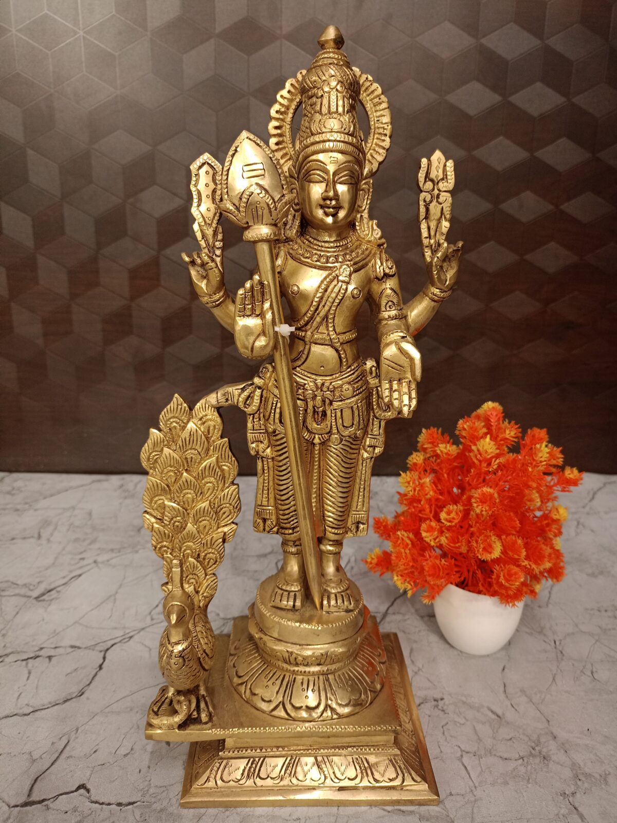 buy brass murugan idol pooja gift vgocart coimbatore india scaled