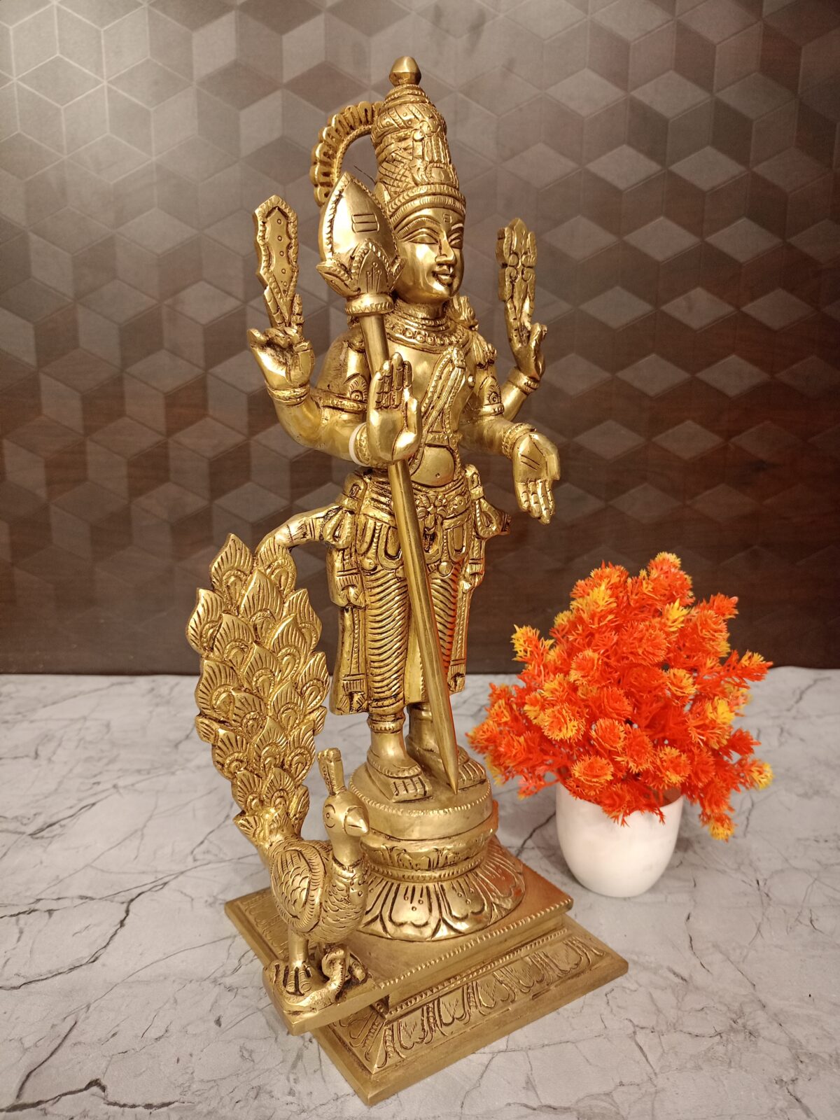 buy brass murugan idol pooja gift vgocart coimbatore india2 scaled