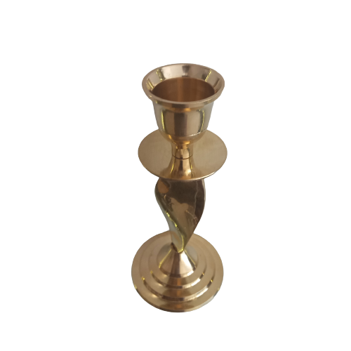 Brass Candle Holder with Swirl Type-5.4" - Image 3