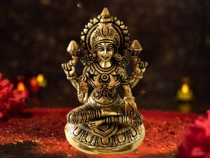 Goddess Lakshmi Brass Statue
