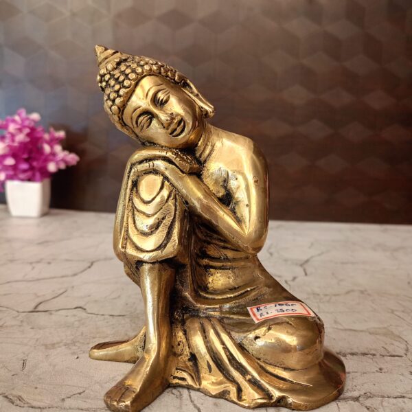 brass sleeping buddha idol pooja gift vgocart coimbatore india