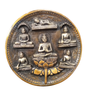 brass buddha wall hanging home decor gifts india 1