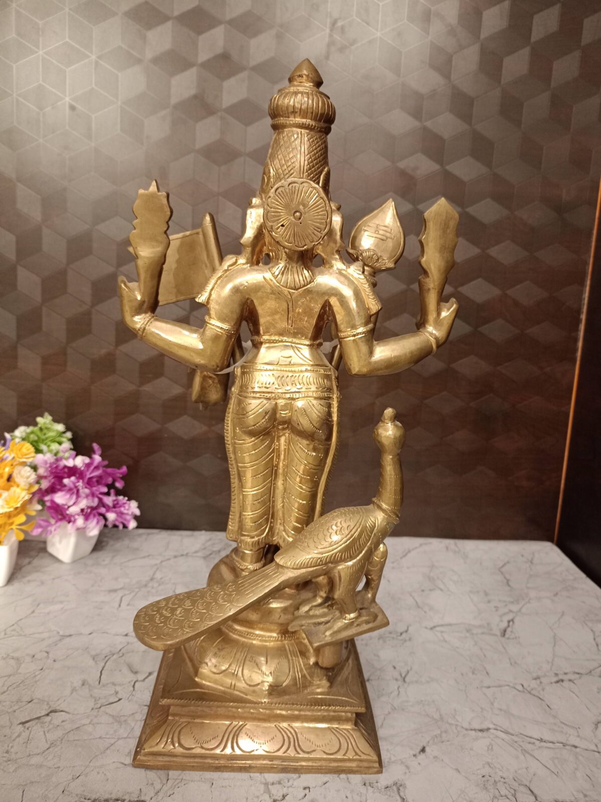 brass panjaloha murugan idol pooja gift antique handcraft vgocart coimbatore india3 scaled
