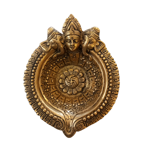 Brass Ganesha Lakshmi Diya