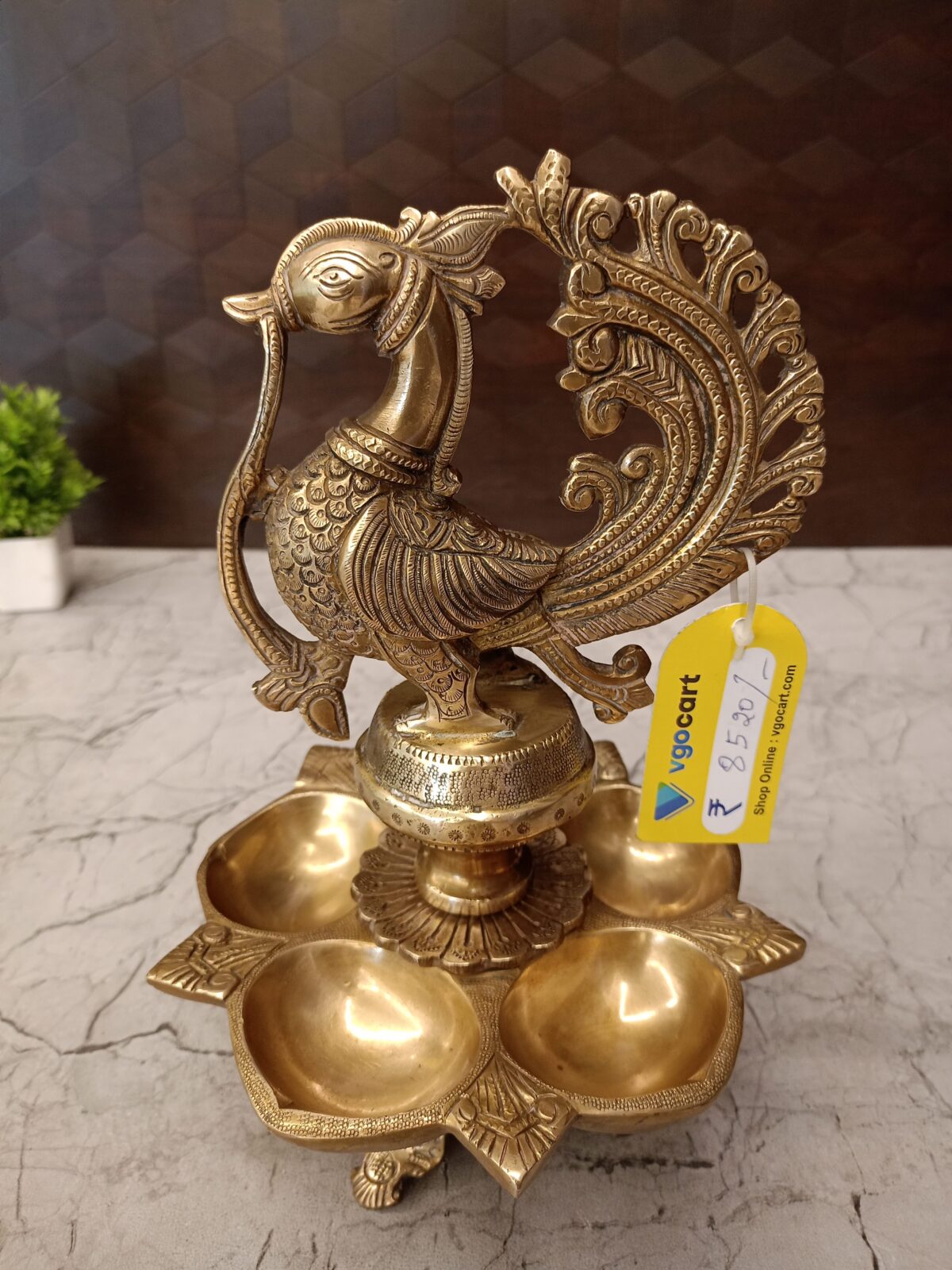 brass peacock five face diya pooja gift vgocart coimbatore india12 2 1 scaled