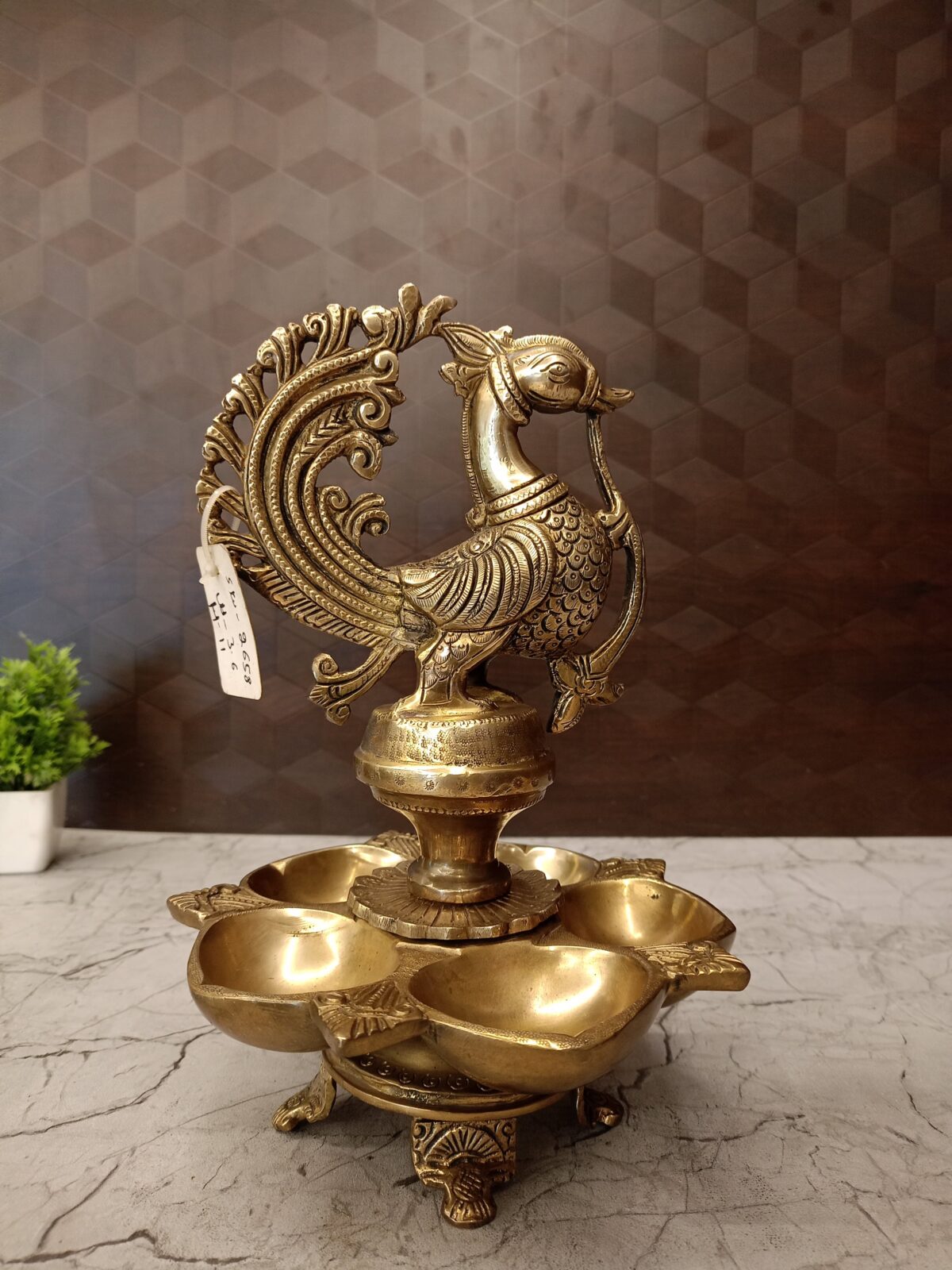 brass peacock five face diya pooja gift vgocart coimbatore india2 1 scaled