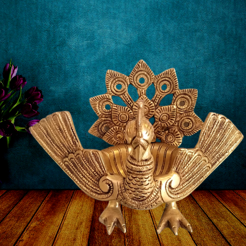 brass-peacock-uruli-hindu-god-idols-pooja-items-home-decors-coimbatore-2556 Brass Peacock Uruli