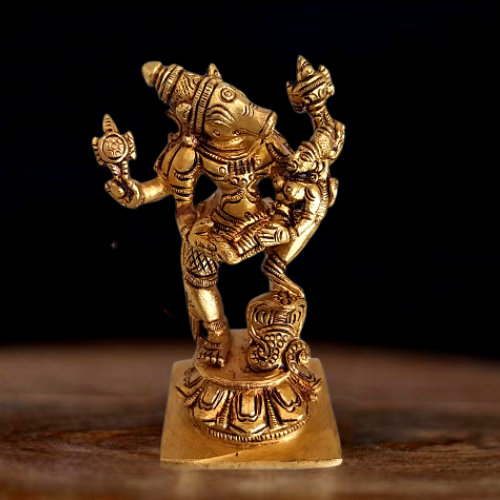 brass-varaha-avatar-statue-hindu-god-idols-buy-online-gifts-pooja-items-home-decors-India-2639 Brass Vishnu Varaha Avatar Statue