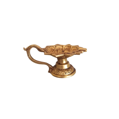 Brass-Flower-Handle-Diya-Home-Decor-Gifts-Buy-Online-India-2713-2 Brass Flower Handle Diya