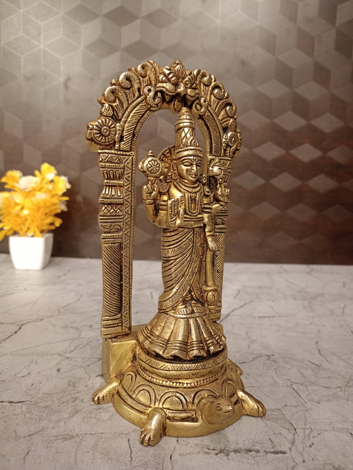brass arch perumal idol pooja gift antique handicraft idol vgocart coimbatore india scaled