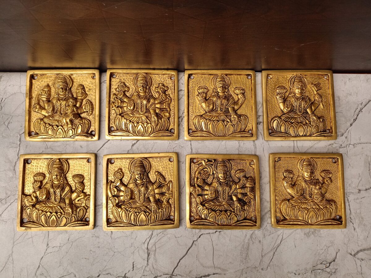 brass ashtalakshmi idol pooja gift wall mount vgocart coimbatore india1 scaled
