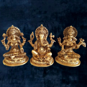 brass ganesha lakshmi saraswathi statue hindu god idols buy online gifts india 7