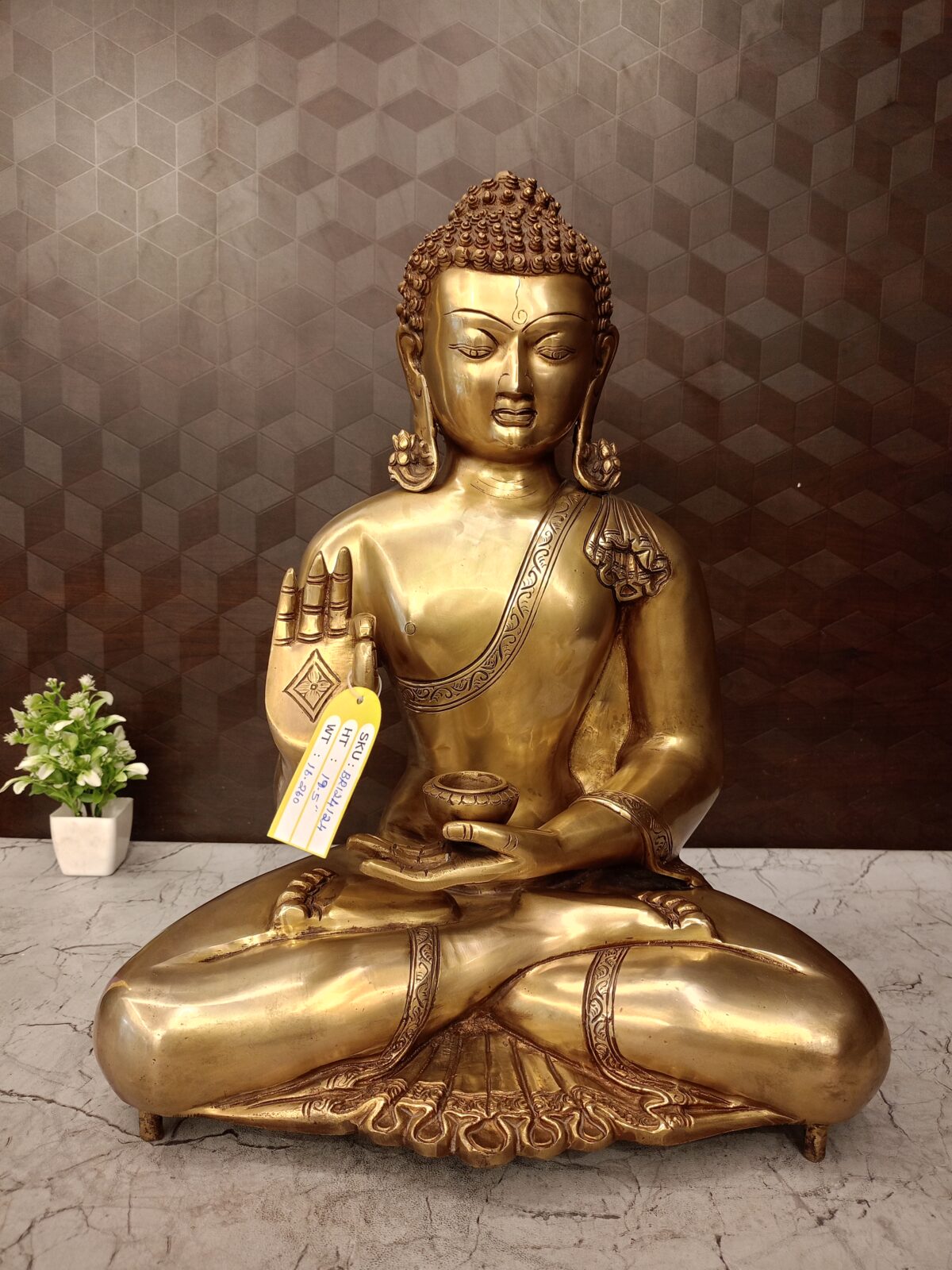 brass buddha idol