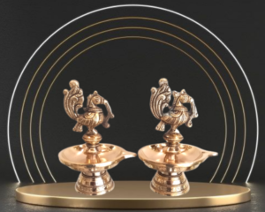 brass one face diya