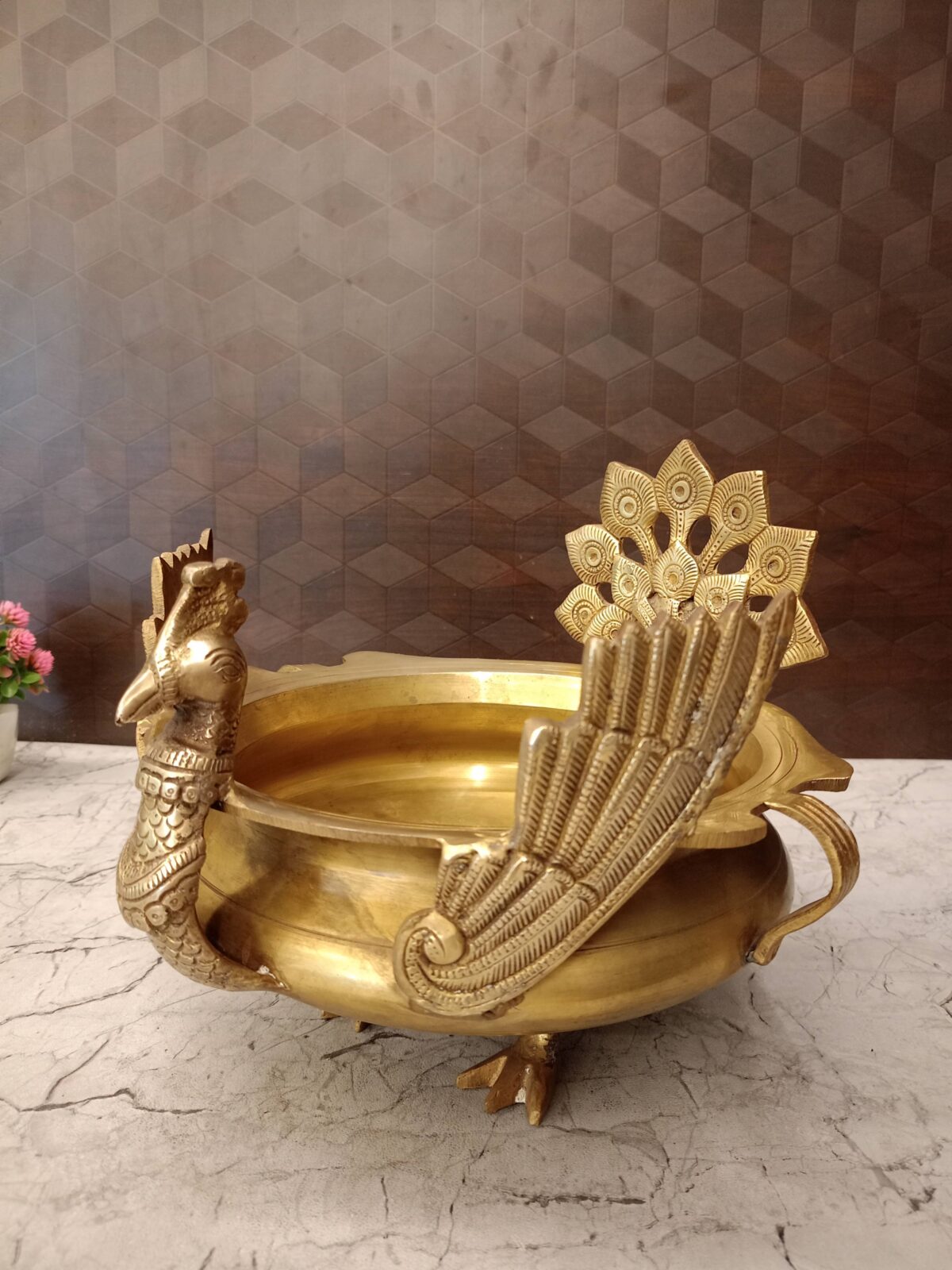 brass bid peacock uruli pooja gift vgocart coimbatore india2 2 scaled