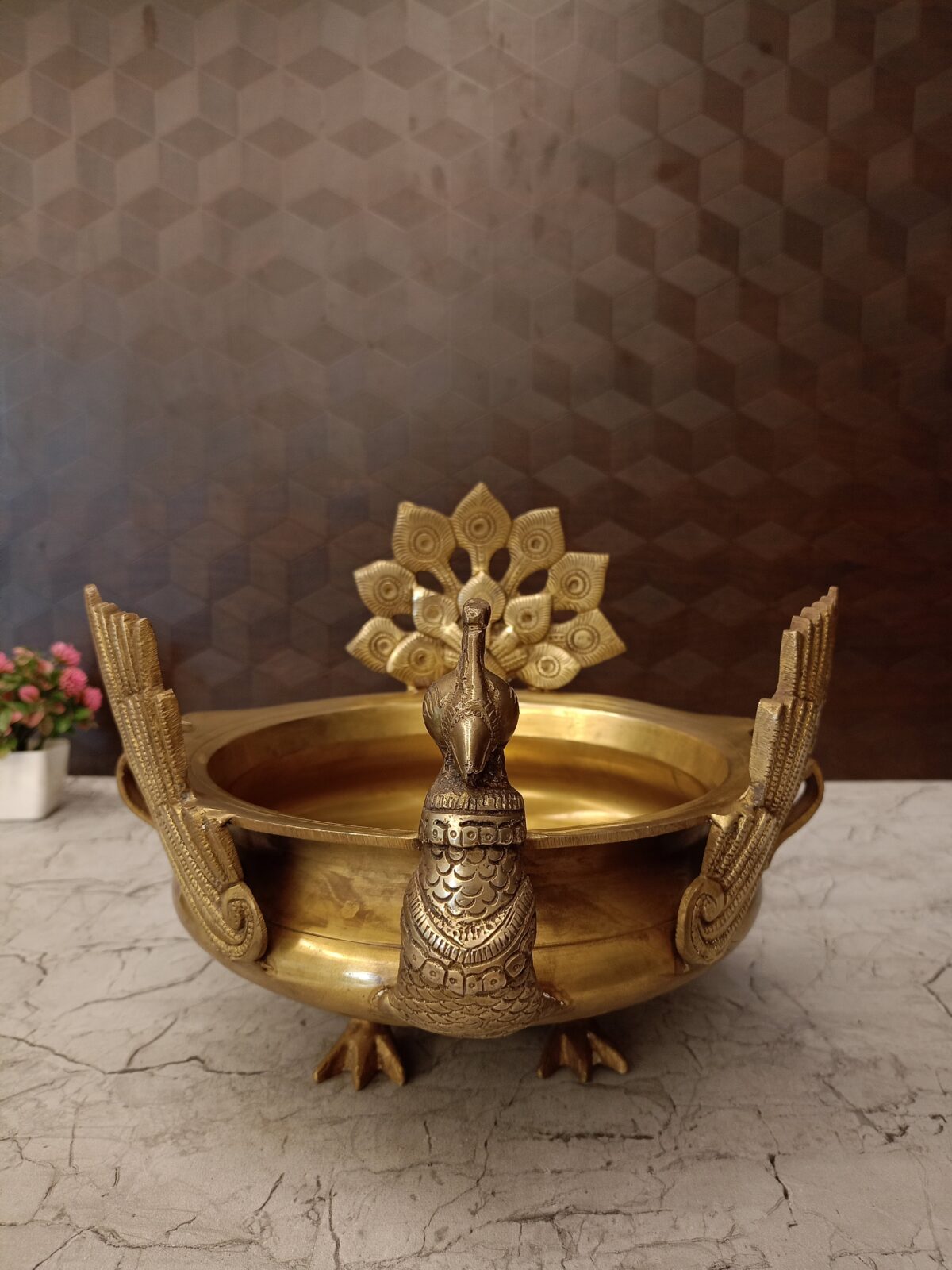 brass bid peacock uruli pooja gift vgocart coimbatore india3 scaled