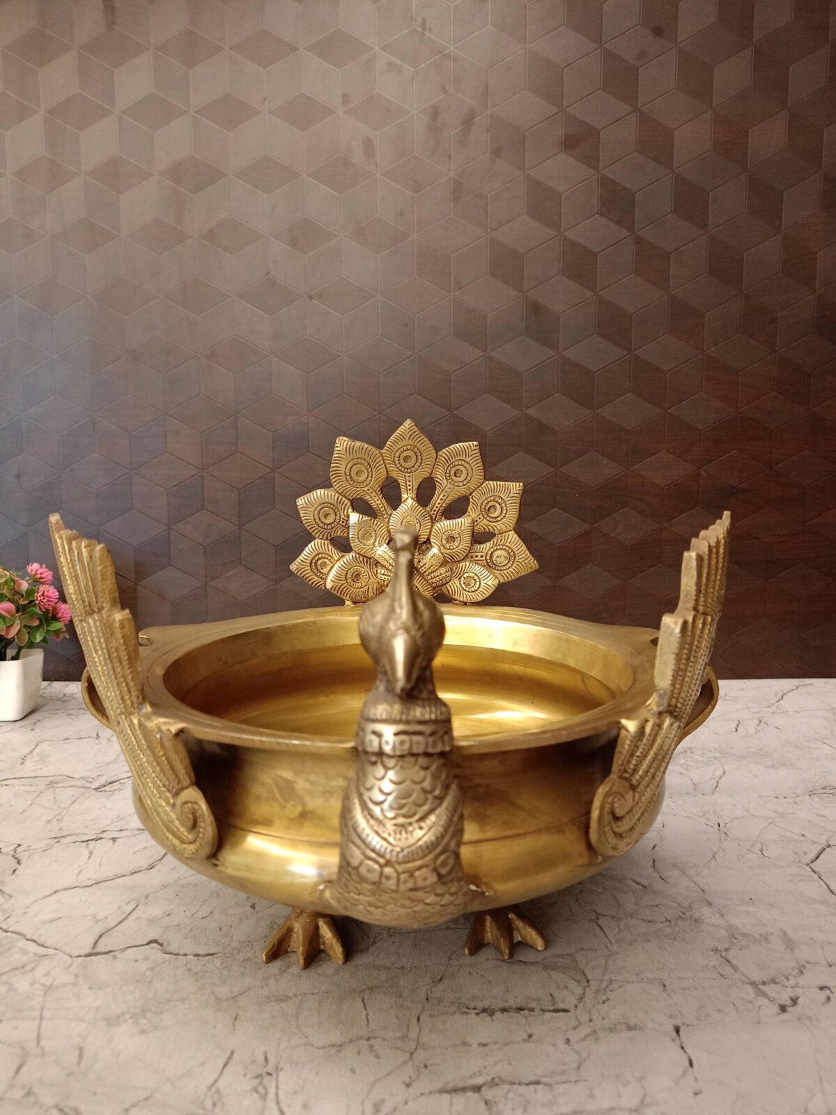 brass bid peacock uruli pooja gift vgocart coimbatore india4 scaled