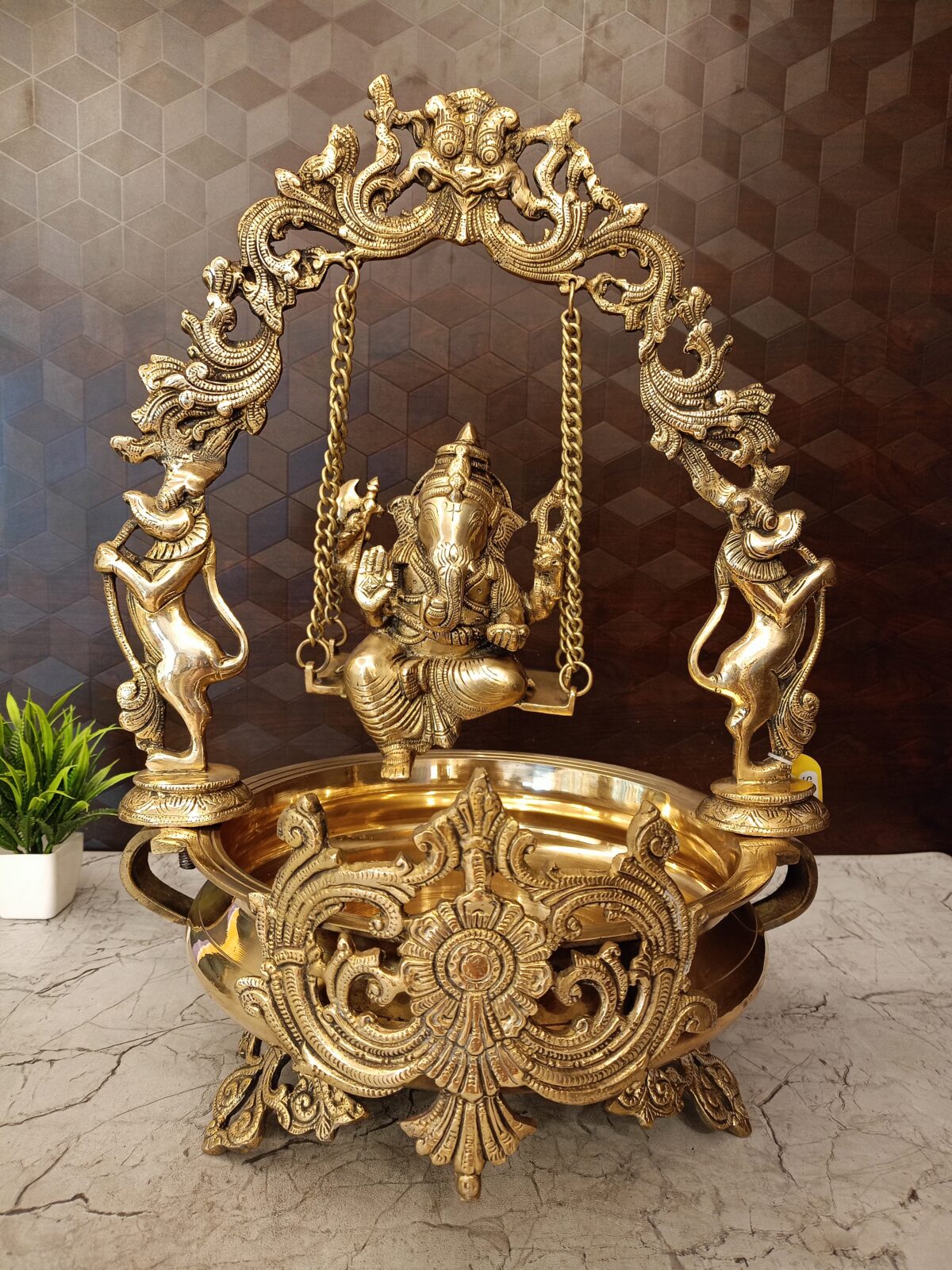 brass ganesha uruli home decor pooja gift vgocart coimbatore india scaled