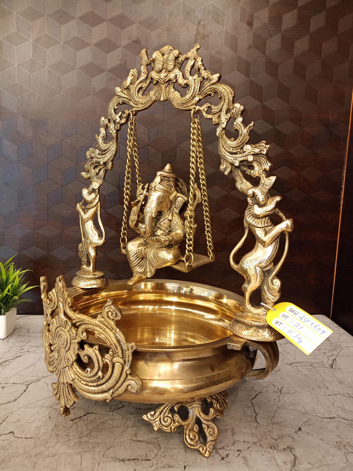 brass ganesha uruli home decor pooja gift vgocart coimbatore india1 scaled