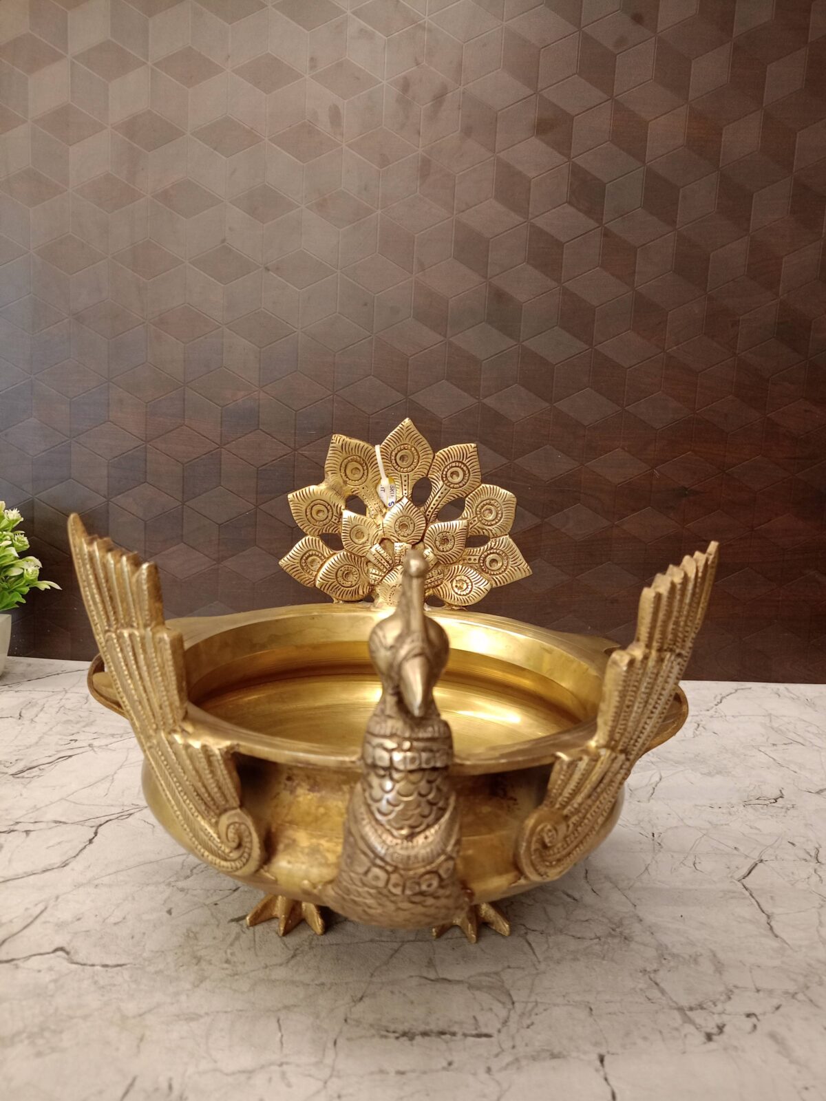 brass peacock uruli home decor gift vgocart coimbatore india scaled