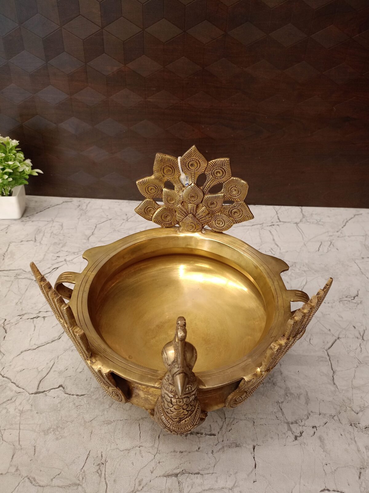 brass peacock uruli home decor gift vgocart coimbatore india1 scaled