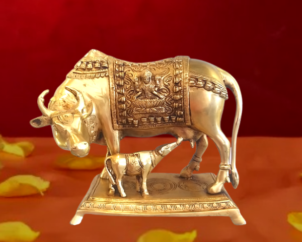 brass kamadhenu statue 