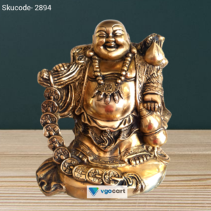 brass laughing buddha statue home decor hinfu god idols buy online india 4