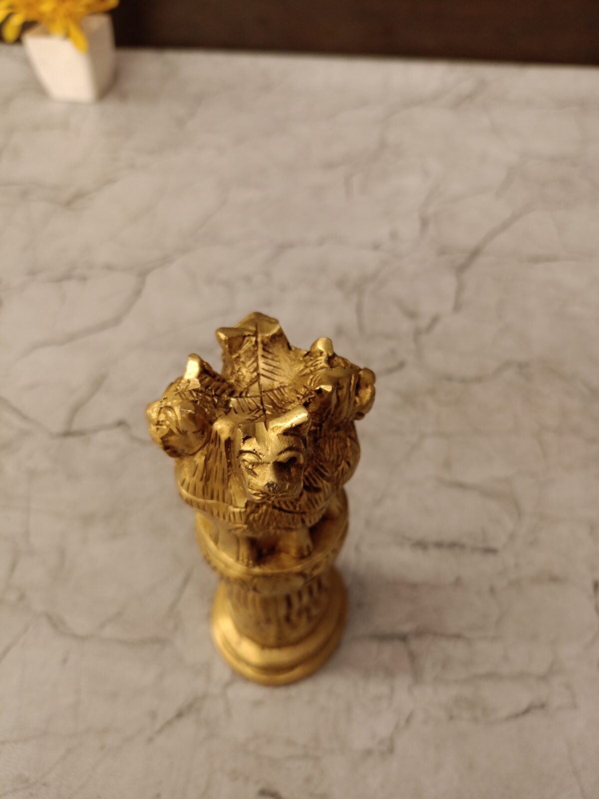 Brass New Design Ashoka Pillar- 5.5" - Image 2