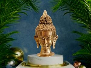brass buddha head statue home decor gifts buy online india