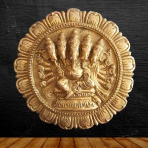 brass panchamukha ganesha wall hanging home decors pooja items buy online gifts hindu god idols India 2