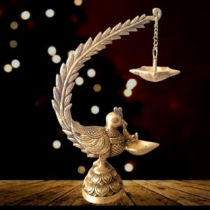 brass peacock designer diya hindu god idols buy online pooja gifts home decors india