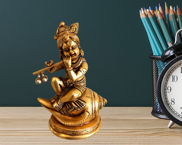  Brass Lord Krishna Decorative Sculpture & Statues Online India