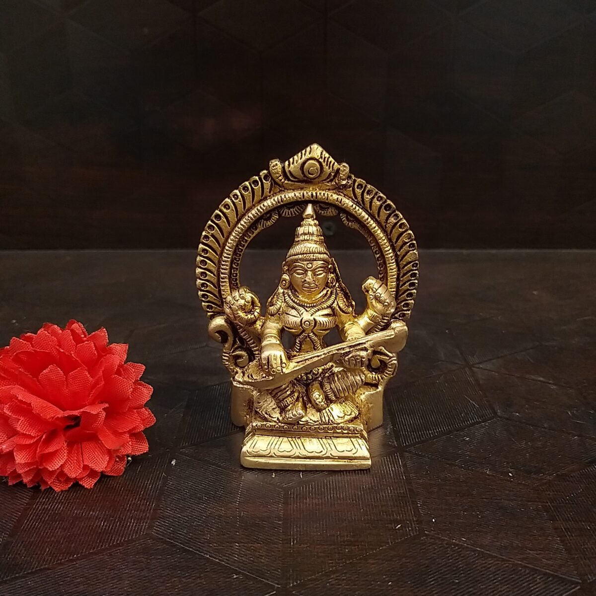 brass saraswath small with arch pooja items hindu god home decor gift buy online coimbatore 6075