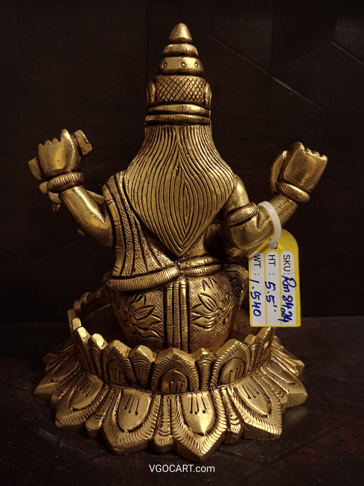 brass saraswathi sitting on lotus vgocart coimbatore india3 scaled