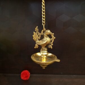 brass annam hanging diya one face home decor wall hanging gift buy online iindia 1