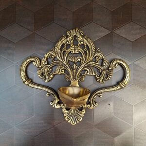 Brass Designer Wall Hanging Diya one Face