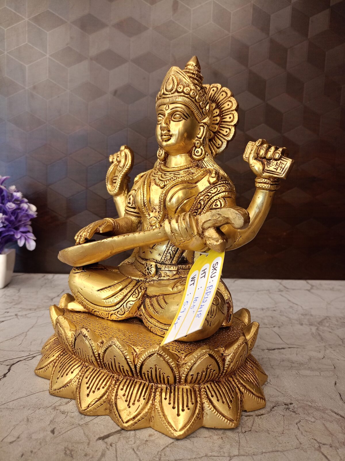 brass saraswathi idol pooja gift vgocart coimbatore india2 scaled