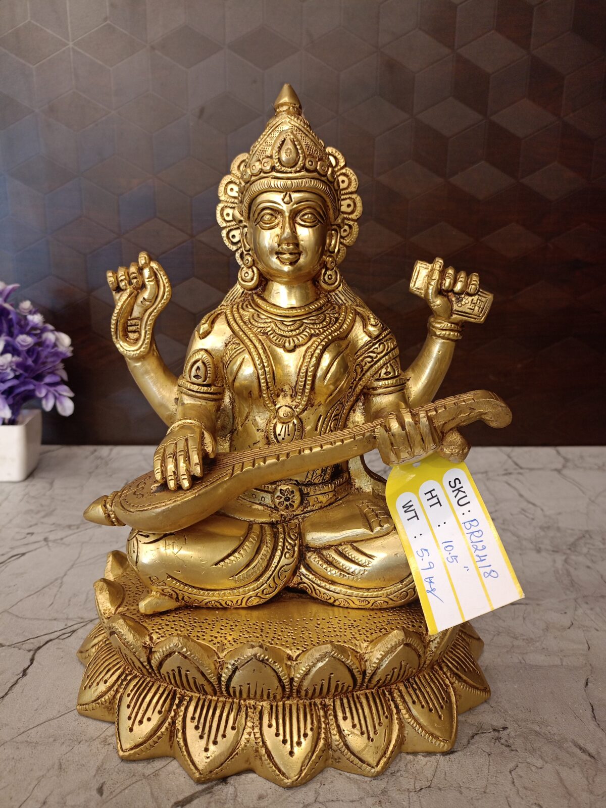 brass saraswathi idol pooja gift vgocart coimbatore india3 1 scaled