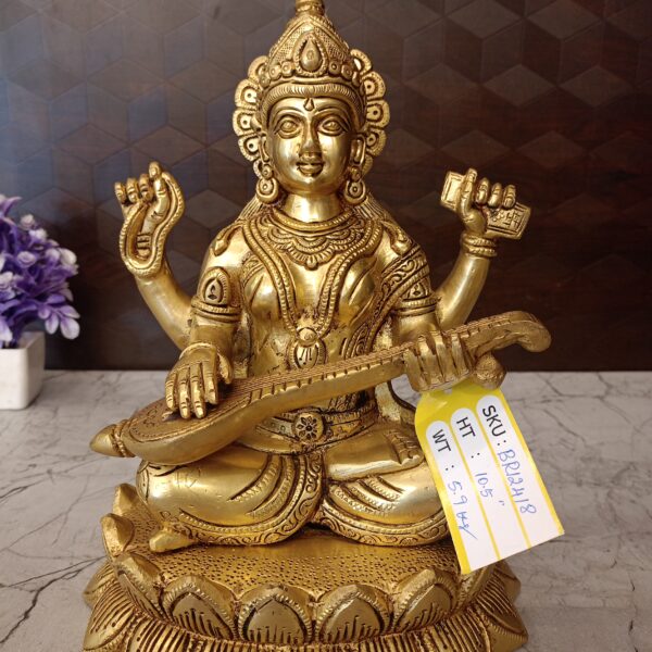 brass saraswathi idol pooja gift vgocart coimbatore india3