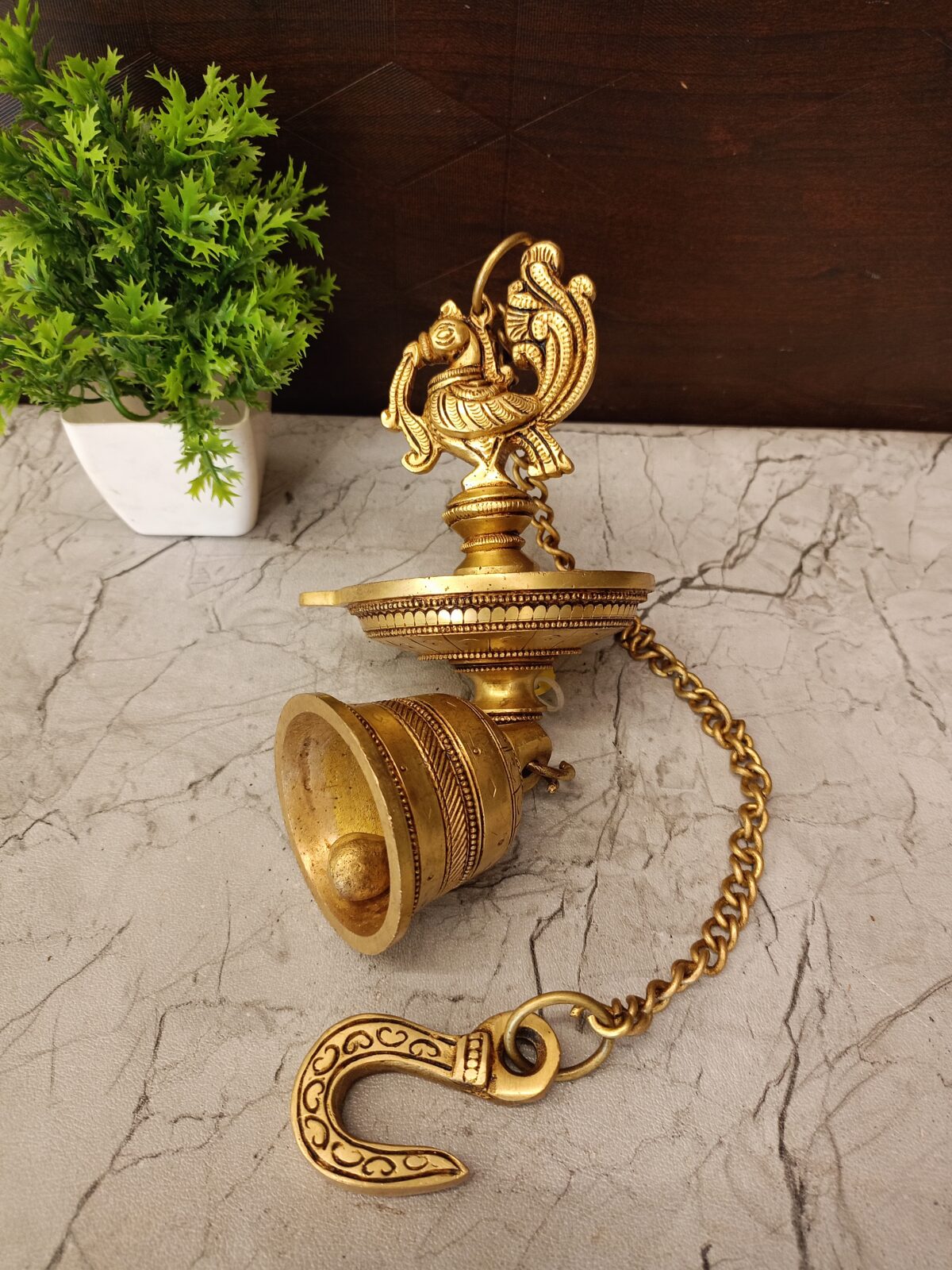 brass single face annam diya hanging pooja vgocart coimbatore india1 scaled