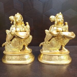 Brass Sitting Paavai Diya Set