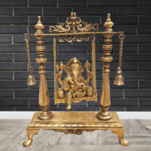 Brass Swing Ganesha with Bell