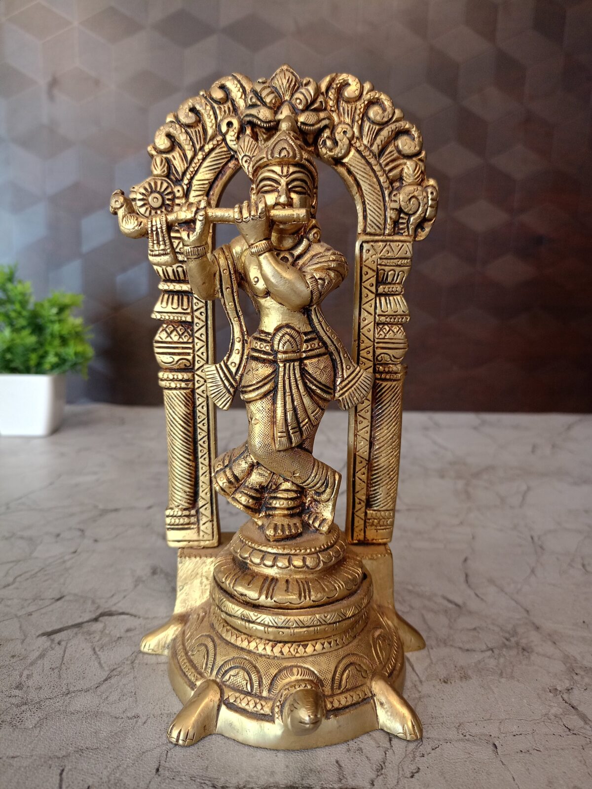 brass arch krishna idol pooja gift vgocart coimbatore india scaled