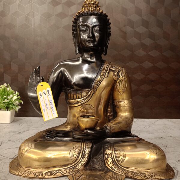brass buddha idol